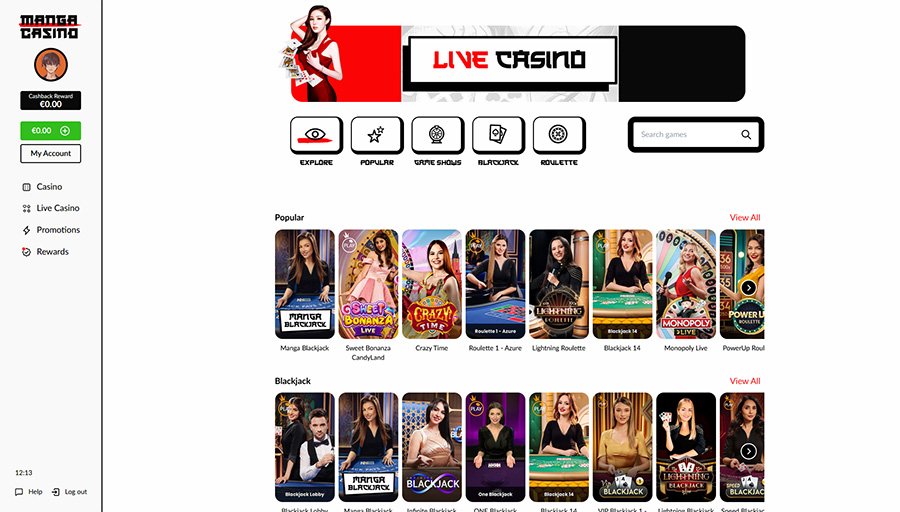 Live Casino Manga Casino