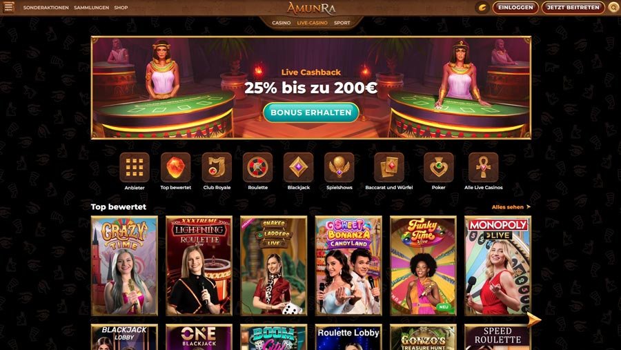 Live-Casino AmunRa