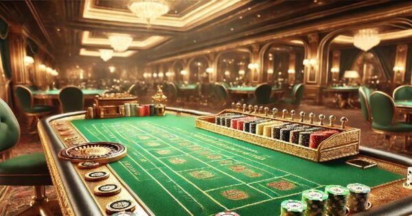 Baccarat-Tisch in einem Casino, Bild für Artikel Strategien Baccarat