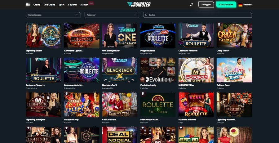 Live casino Casinozer