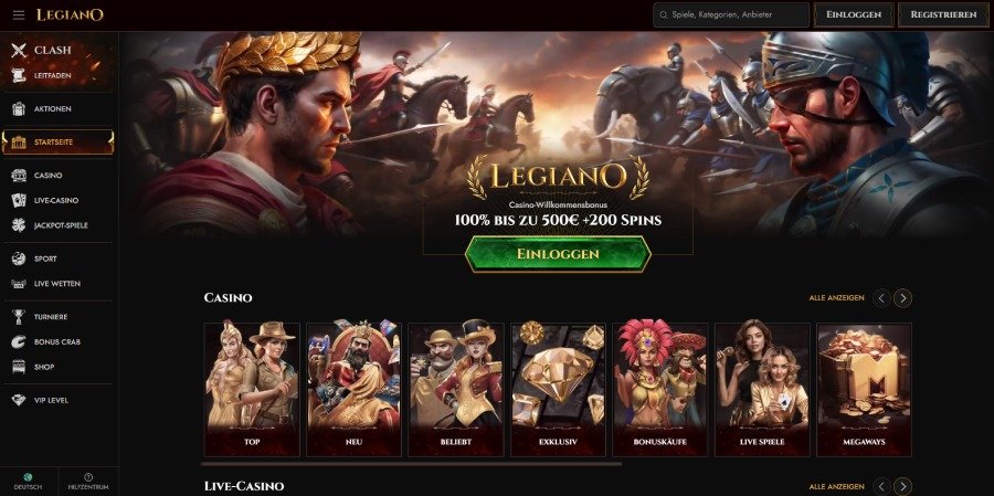 Legiano Casino Startseite