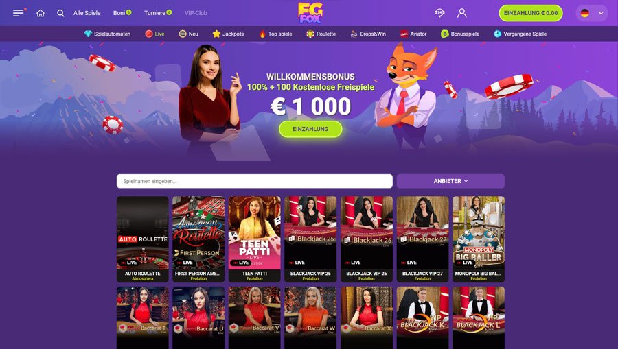 Live-Casino FGFox Casino