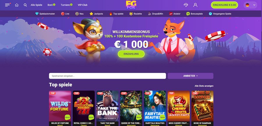 Startseite FGFox Casino