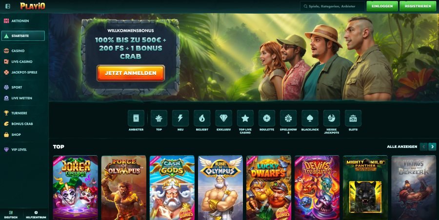 PlayiO Casino startseite