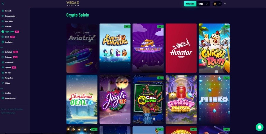 Mini Spiele Vegaz Casino