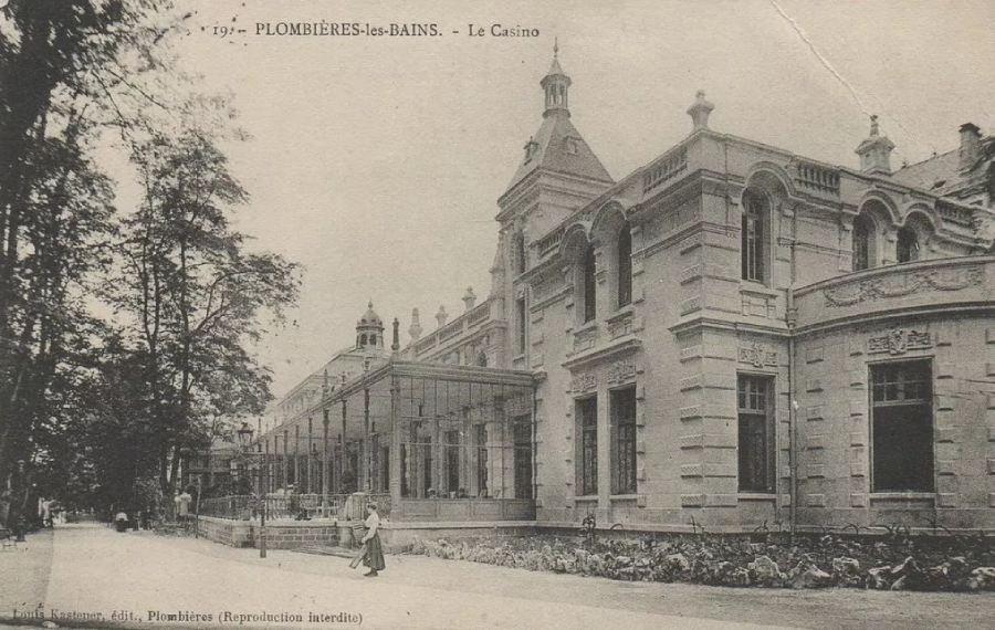 Alte Postkarte Casino Partouche in Plombières les bains