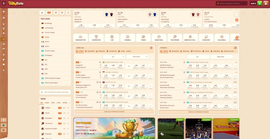 BillyBets Casino sports